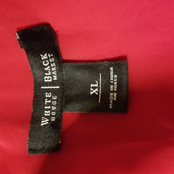 White House Black Market Red Ruffled Tiered Sleeveless Top size XL - Picture 6 of 9